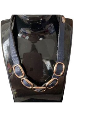 Vintage Leather and Chain Necklace